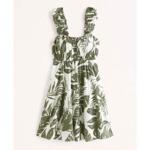 Abercrombie & Fitch Linen Puff Strap Babydoll Mini Dress Size XS